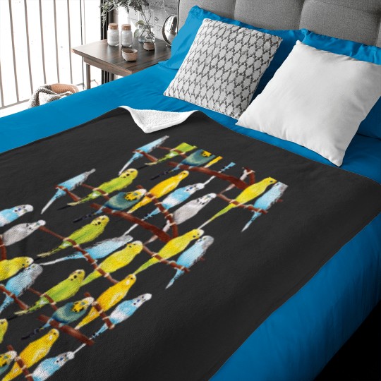 Discover Budgie pattern watercolour Active Baby Blankets