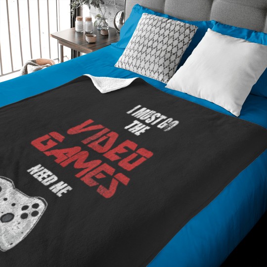 Discover I Must Go The Video Games Play Gamer Controller Baby Blankets