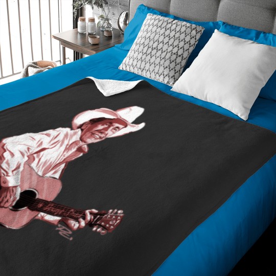 Discover George Strait  An illustration by Paul Cemmick Baby Blankets