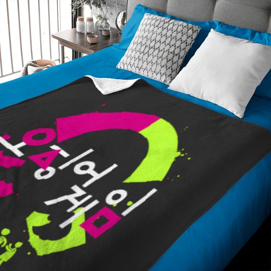 Discover Squid Cosplay Red Light Green Light Splatter Poster Baby Blankets