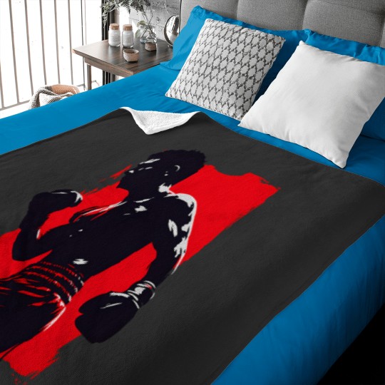 Discover Kickboxer Silhouette Baby Blankets