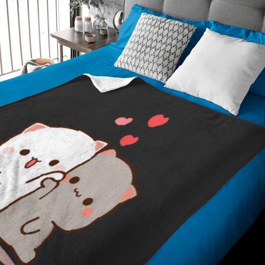 Discover Peach and goma mochi cat Baby Blankets