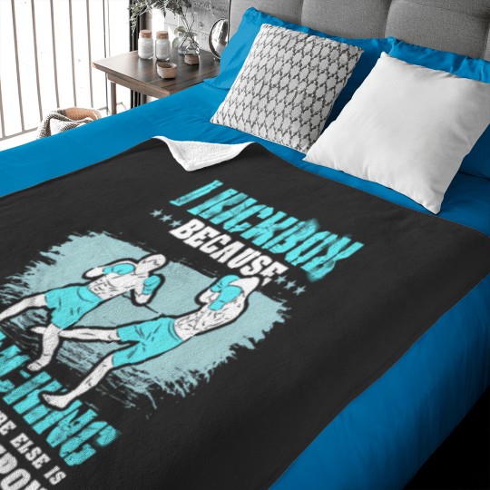Discover Kickboxing Gift I Kickbox Because Punching Things Anywhere Else 2 Baby Blankets