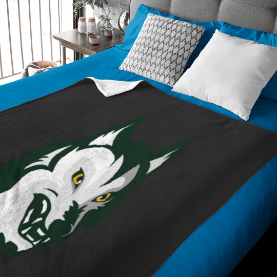 Discover Keuka College, Wolves Athletics logo Baby Blankets