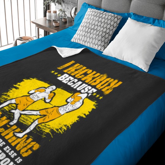 Discover Kickboxing Gift I Kickbox Because Punching Things Anywhere Else 10 Baby Blankets