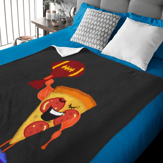 Discover Pizza Wins The American Football Trophy Baby Blankets