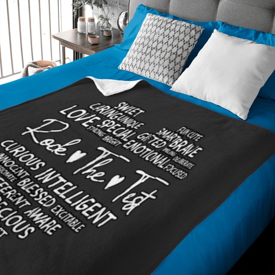 Discover Test Day Rock The Test Teacher Testing Day Heart Teacher  1 Baby Blankets
