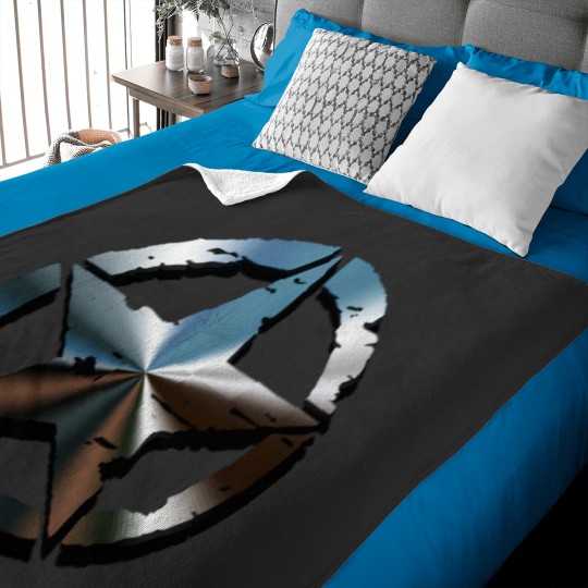 Discover Сhrome-plated military star symbol Baby Blankets
