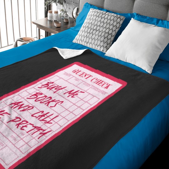 Discover Guest Check Buy Me Books And Call Me Pretty Pink Kindle Bookish for Book Lover Baby Blankets