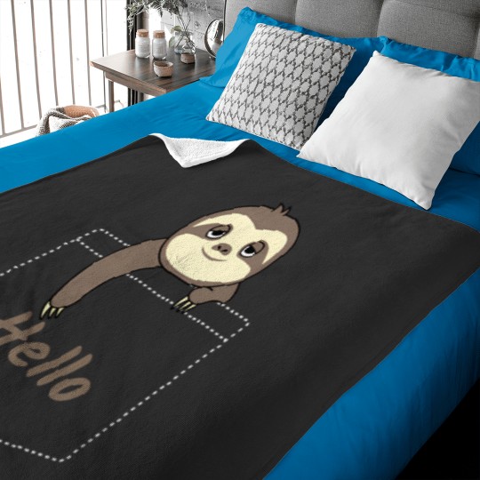 Discover Hello Cute Baby Sloth In Your Pocket Baby Blankets