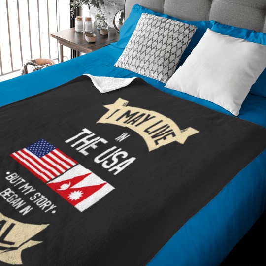 Discover nepal Flags nepalese nepalis Baby Blankets