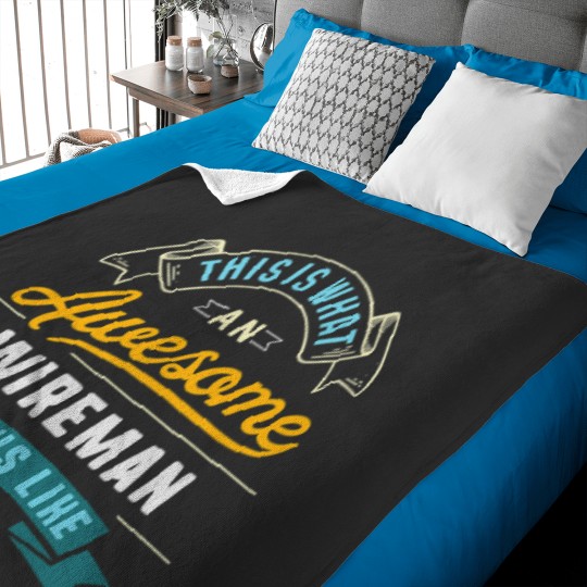 Discover wireman awesome job occupation graduation Baby Blankets