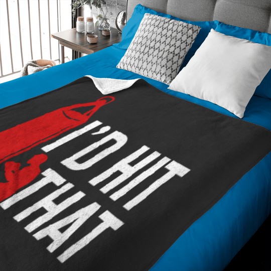Discover ID Hit That Funny Boxing Tshirt Baby Blankets