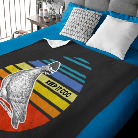 Discover keep it coo pigeon premium Baby Blankets