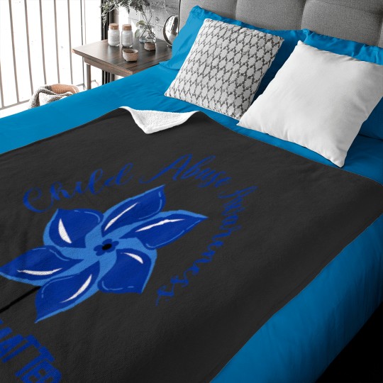 Discover All Kids Matter Child Abuse Awareness Pinwheel Baby Blankets