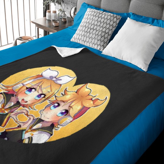 Discover VOCALOID - Kagamine Rin and Len Heart Baby Blankets