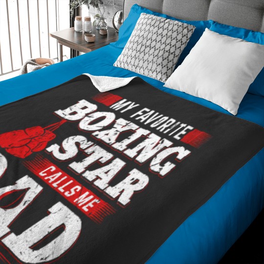 Discover My Favorite Boxing Star Calls Me Dad Son Daughter Baby Blankets