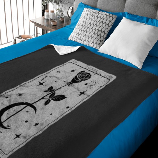 Discover Occult Tarot Karte La Luna Gothic Moon Rose Witchcraft Hexe Design 2721 Baby Blankets