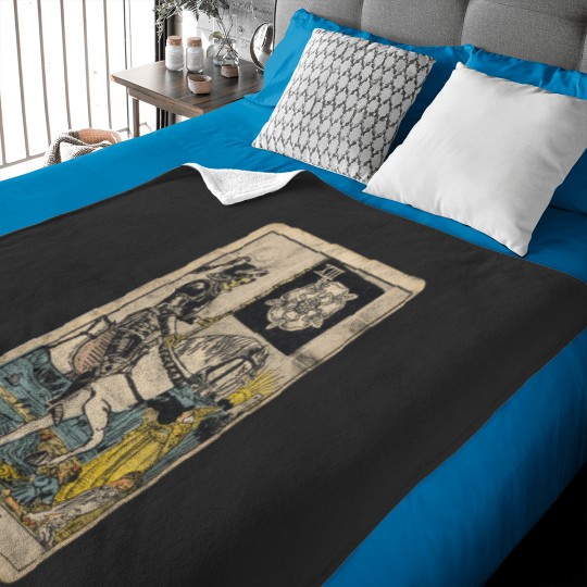 Discover Occult Tarot The Death Gothic Grunge Satan Devil Vintage Design 2681 Baby Blankets