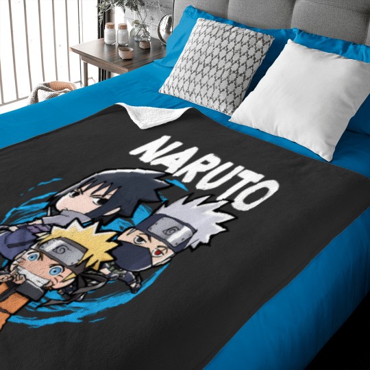 Discover Narutoo Shippuden Chibi Group Baby Blankets