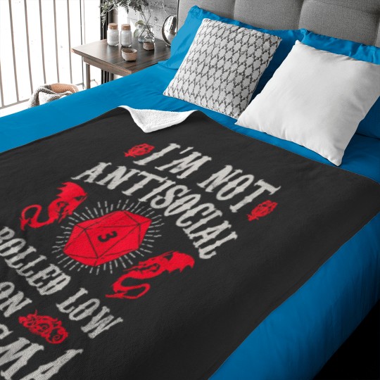 Discover IM Not Antisocial I Rolled Low On Charisma 3 Baby Blankets