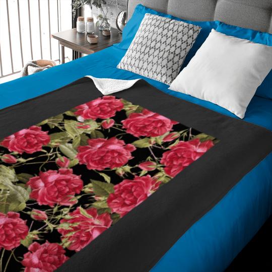 Discover Roses In The Dark 655 Baby Blankets
