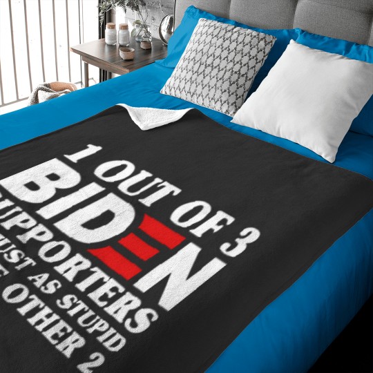 Discover 1 Out Of 3 Biden Supporters Are As Stupid As The Other 2, Anti Biden,Funny Political Bumper Baby Blankets