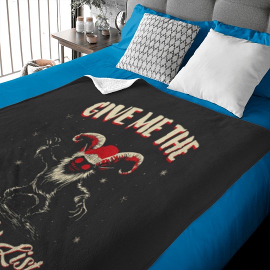 Discover Give Me The Naughty List Cute Krampus For Dark Christmas Gift For Men For Women Baby Blankets
