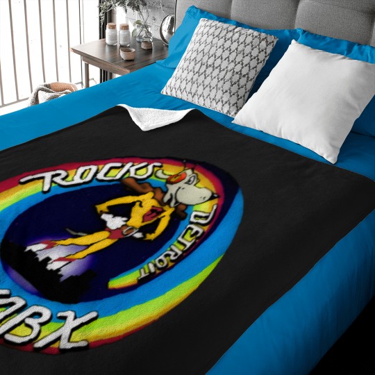 Discover RARE Vintage 1970s WABX Radio Station Detroit Rocks Baby Blankets