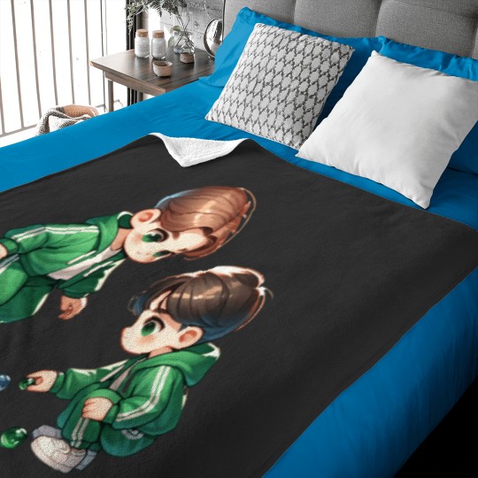 Discover Marbles - Kids Game - Squid Cosplay Baby Blankets