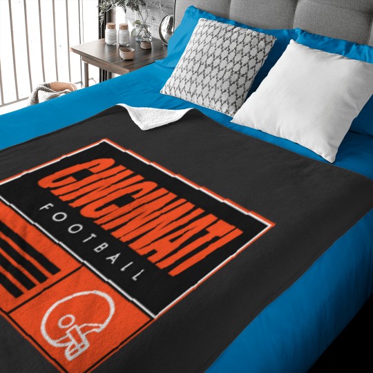 Discover Cincinnati Football (6) Baby Blankets
