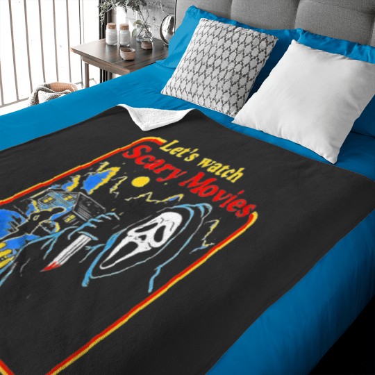 Discover Lets Watch Scary Movies Scream Horror Baby Blankets