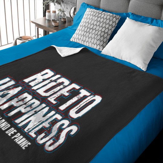 Discover Ride to Happiness - Glitch Series (White Text) Classic T-Shirt Baby Blankets