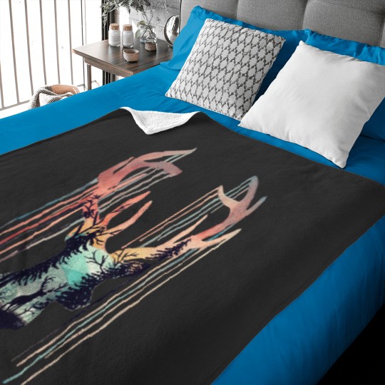 Discover Elk Watercolor Animal Slihouette  Classic T-Shirt Baby Blankets