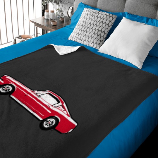 Discover Red 60s FM Fastback Baby Blankets