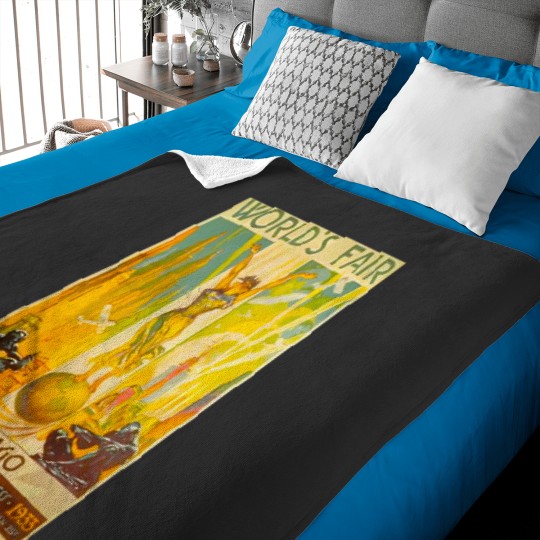 Discover 1933 Chicago World'S Fair Poster 100Th Anniversary Of Chicago World'S Fair Art Deco Poster Baby Blankets