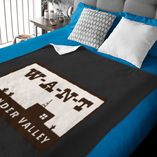 Discover WANT Want Wonder Valley Radio Station Logo Baby Blankets