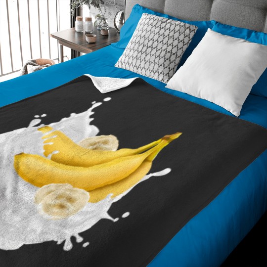 Discover Yummy Banana Milk 650 Baby Blankets
