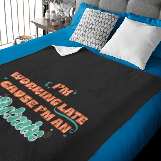 Discover I'M An Admin - I'M Working Late Baby Blankets