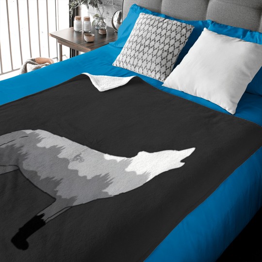 Discover mountain bike and wolf black and white Baby Blankets