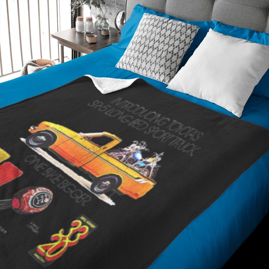 Discover Vintage Toyota Trucks ad graphic Baby Blankets