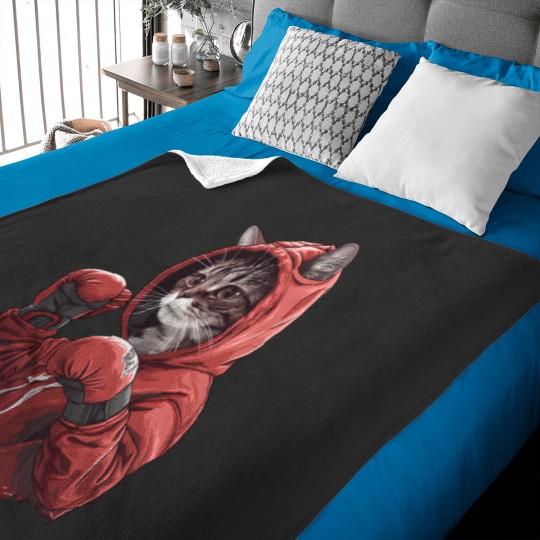 Discover boxing cat 2 Baby Blankets
