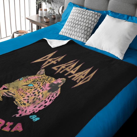 Discover Vintage 80's Rock Band Baby Blankets Baby Blankets Leppard  Baby Blankets Rock and Roll Leopard