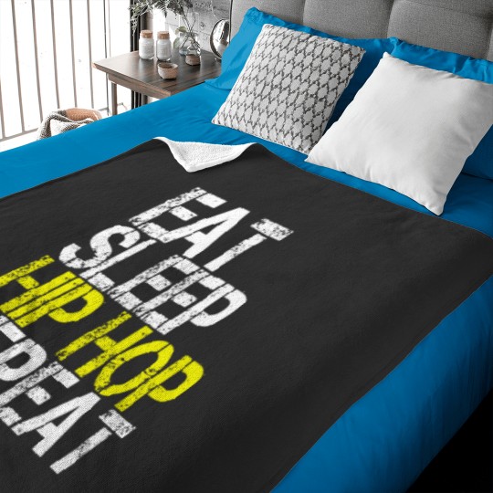 Discover Eat Sleep Hip Hop Repeat Grunge Baby Blankets