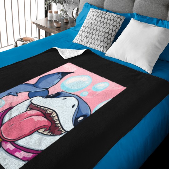 Discover Jeff the Land Shark Baby Blankets
