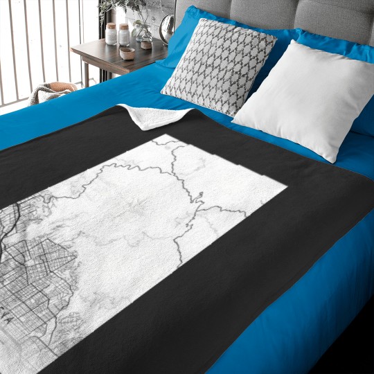 Discover Altadena  -  California - Us Gray City Map 2325 Baby Blankets