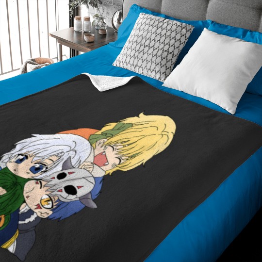 Discover The Four Dragon Warriors Chibi Baby Blankets