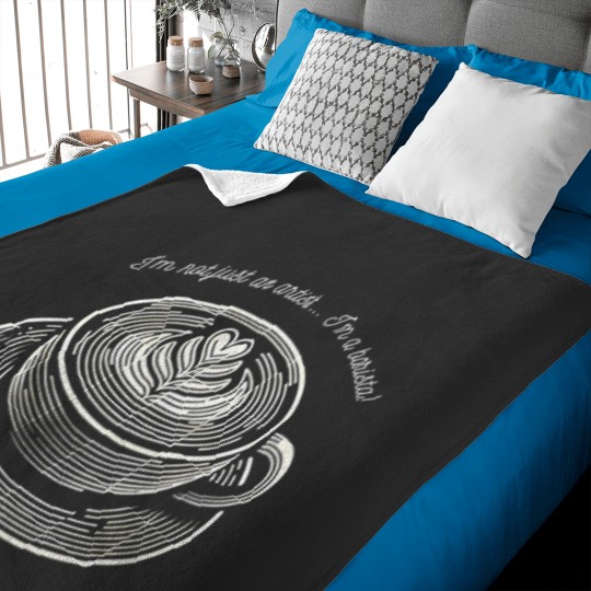 Discover I'M Not Just An Artist... I'M A Barista Coffee Lineart Design For Coffee Lovers. 467 Baby Blankets