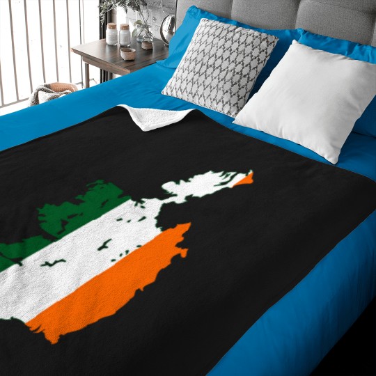 Discover Flag Map of Ireland Baby Blankets