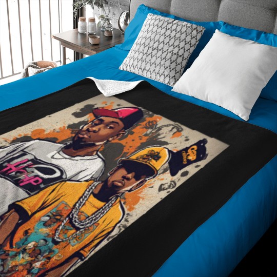 Discover Cartoon Chronicles of Hip Hop Baby Blankets